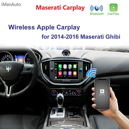 iManAuto Wireless CarPlay Interface for Maserati Ghibli Quattroporte 2014-2016 Android Auto Mirrorlink Car Accessories