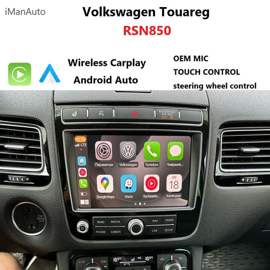 Wireless Carplay Android Auto Module For VW Volkswagen Touareg RNS850 2011-2019 Mirror Link AirPlay Box Recoder Car Accessories