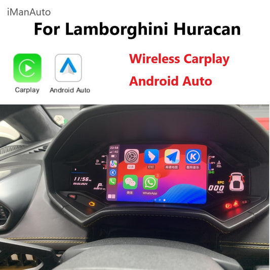 iManAuto Lamborghini Huracan Wireless Apple CarPlay Android Auto BT Audio Car play Plug And Play