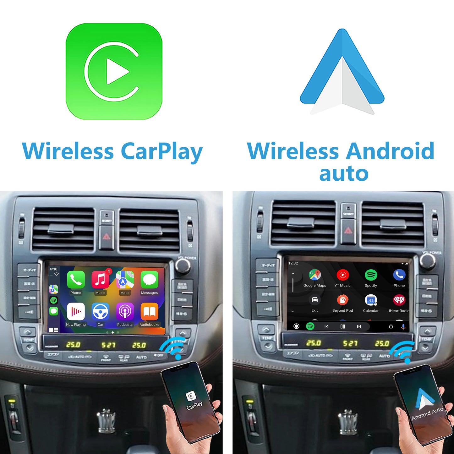 iManAuto 2008-2013 Toyota Crown Athlete GRS200 / GRS202 / GRS204 OEM Head Units Wireless Apple CarPlay & Android Auto