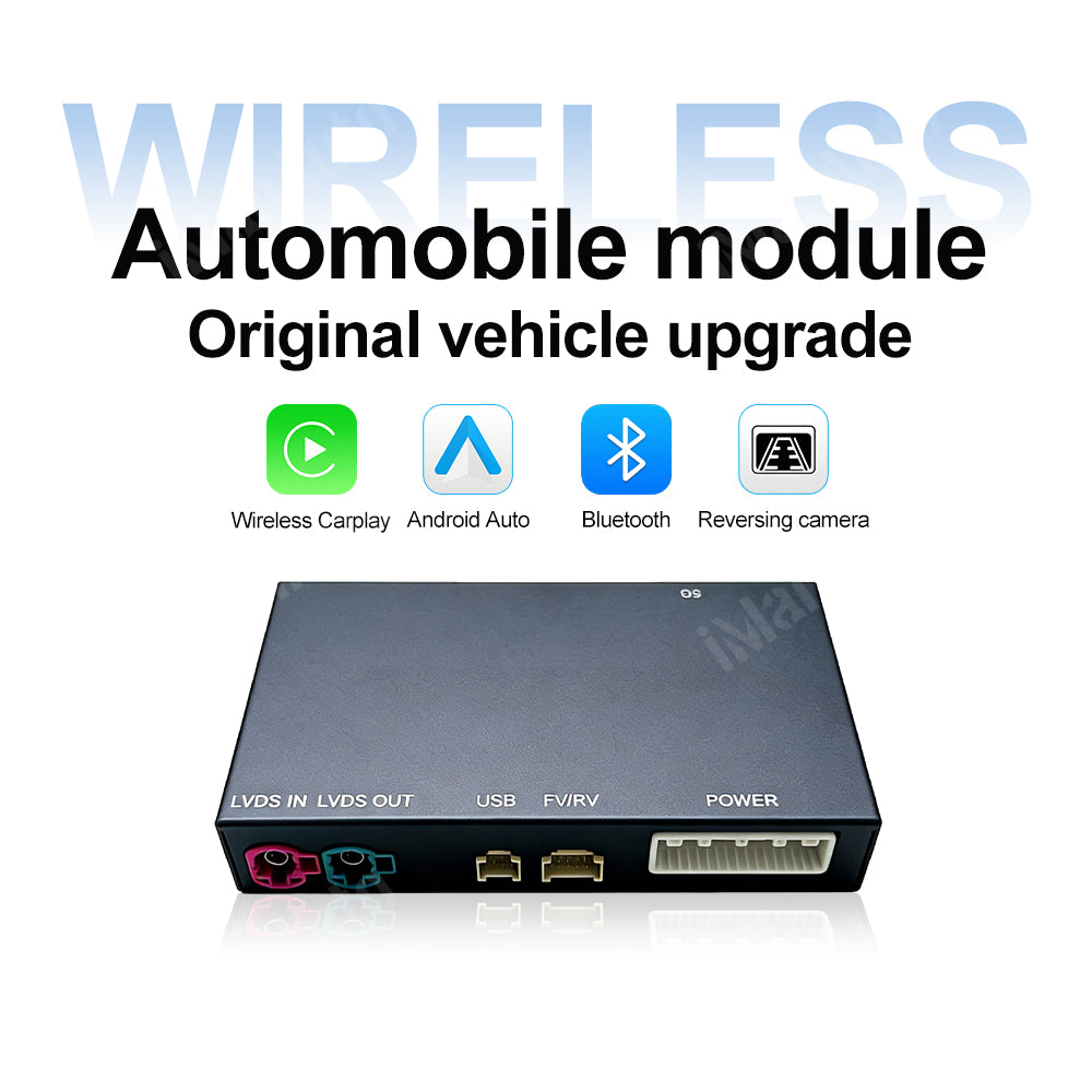 iManAuto Wireless Carplay Android Auto Module for Alfa Romeo Stelvio Giulia 2017-2019 Compatible with OEM BT Audio