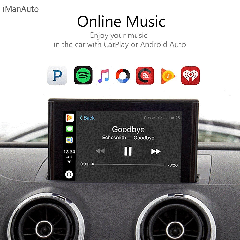 iManAuto Wireless Apple CarPlay Interface Android Auto Decoder For Audi A3 2013-2018 AirPlay Mirror Link Car Play