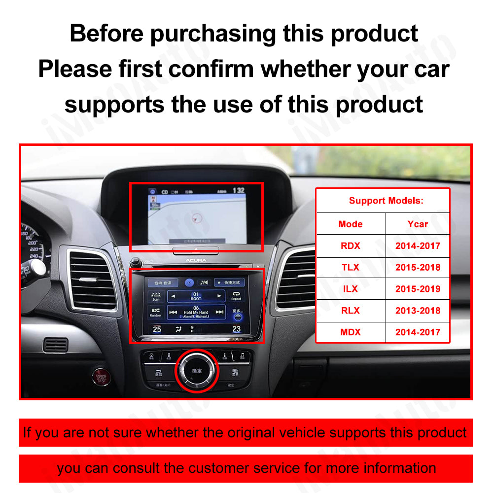 iManAuto Wireless Apple Carplay Android Auto Car Ai Box For Acura MDX RDX TLX ILX RLX Honda Odyssey Original Screen Support Mirroring