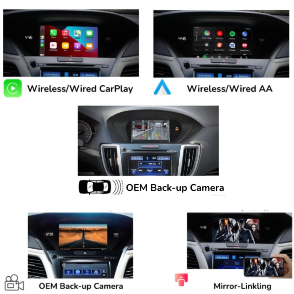 iManAuto Wireless Apple Carplay Android Auto Car Ai Box For Acura MDX RDX TLX ILX RLX Honda Odyssey Original Screen Support Mirroring