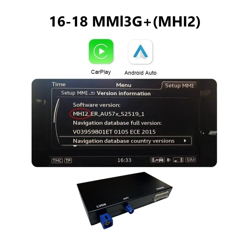 iManAuto Wireless CarPlay Module for Audi A6 A7 C7 2012-2018, Plug and Play, Support Android Auto & Rear Camera