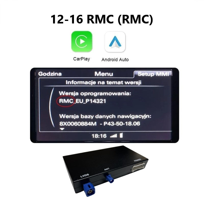 iManAuto Wireless CarPlay Module for Audi A6 A7 C7 2012-2018, Plug and Play, Support Android Auto & Rear Camera